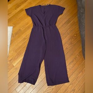 George Plum Wide-Leg Sleeveless Jumpsuit